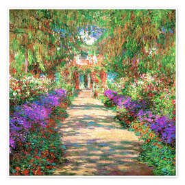 Wall art print A Pathway in Monet's Garden - Claude Monet
