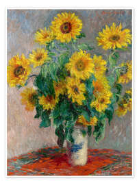 Wall art print Bouquet of Sunflowers - Claude Monet