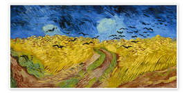Wall art print Wheatfield with crows - Vincent van Gogh