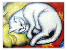 Wall art print The white cat - Franz Marc
