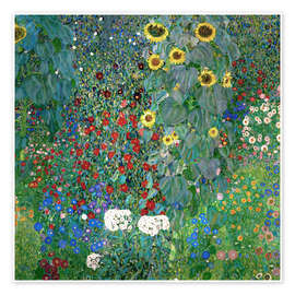 Wall art print Garden with Sunflowers - Gustav Klimt