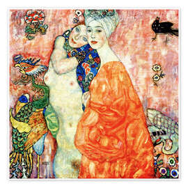 Wall art print The Girlfriends - Gustav Klimt