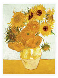 Wall art print Vase with Twelve Sunflowers - Vincent van Gogh