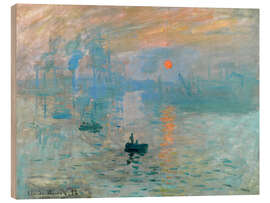 Wood print Impression, Sunrise - Claude Monet