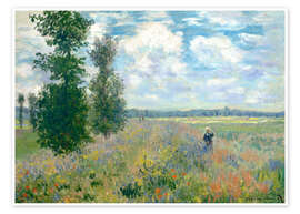 Wall art print Poppy Field, Argenteuil - Claude Monet