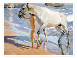 Wall art print The Horse’s Bath - Joaquín Sorolla y Bastida