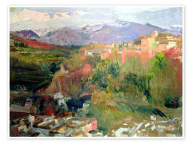Wall art print Granada - Joaquín Sorolla y Bastida