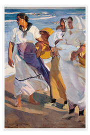 Wall art print Fisherwomen from Valencia - Joaquín Sorolla y Bastida