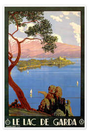 Wall art print Le Lac de Garda, Italy - Vintage Travel Collection