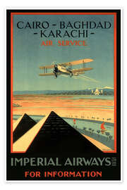 Wall art print Imperial Airways - Cairo to Karachi - Vintage Travel Collection