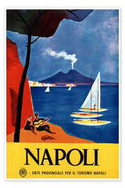 Wall art print Naples, Italy - Vintage Travel Collection