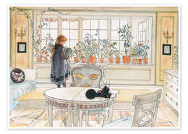 Wall art print Flowers on the Windowsill - Carl Larsson