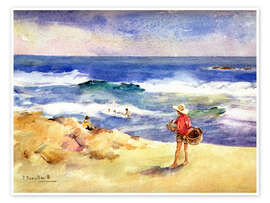 Wall art print Boy on the Sand - Joaquín Sorolla y Bastida