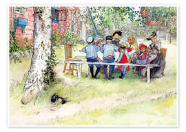 Wall art print Breakfast under the Big Birch - Carl Larsson