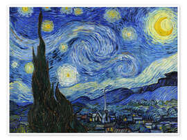 Wall art print Starry Night - Vincent van Gogh