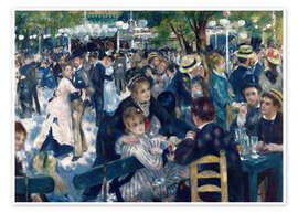 Poster Dance at Le Moulin de la Galette - Pierre-Auguste Renoir