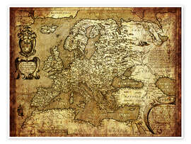 Poster Europe 1600 - Michaels Antike Weltkarten