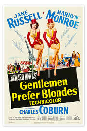 Poster Jane Russell, Marilyn Monroe - Gentelmen Prefer Blondes
