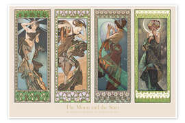 Wall art print The Moon and the Stars - Alfons Mucha