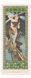 Wall art print The Moon and the Stars - The Morning Star (Étoile du matin) I - Alfons Mucha