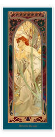 Wall art print The Four Times of the Day - Evening Contemplation (Rêverie du soir) - Alfons Mucha