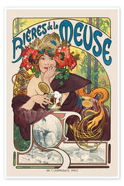 Wall art print Bières de la Meuse - Alfons Mucha
