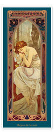 Wall art print The Four Times of the Day - Night's Rest (Repos de la nuit), 1899 - Alfons Mucha