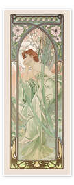 Wall art print The Four Times of the Day - Evening Contemplation - Alfons Mucha