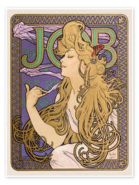 Wall art print Job, gold - Alfons Mucha