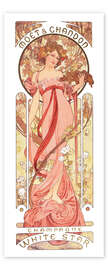 Wall art print Moet &amp; Chandon, White Star - Alfons Mucha