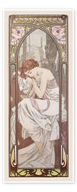 Wall art print The Four Times of the Day - Night's Rest - Alfons Mucha