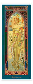 Wall art print The Four Times of the Day - Brightness of the Day (Éclat du jour) - Alfons Mucha