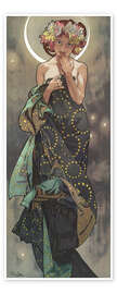 Wall art print The Moon and the Stars - The Moon I - Alfons Mucha