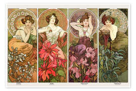 Wall art print The Precious Stones - Alfons Mucha