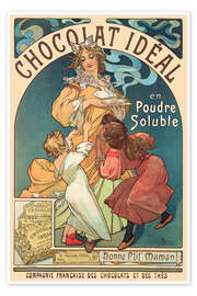 Wall art print Chocolat Ideal - Alfons Mucha