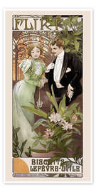 Wall art print Flirt - Alfons Mucha
