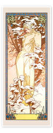 Wall art print The Four Seasons - Winter - Alfons Mucha