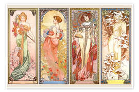 Wall art print The Four Seasons - Alfons Mucha