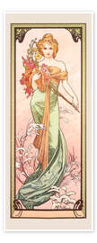 Wall art print The Four Seasons - Spring - Alfons Mucha
