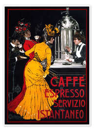 Poster Caffe Espresso Servizio Istantaneo