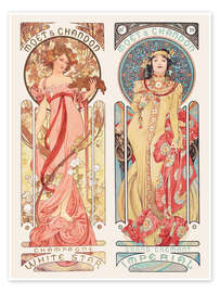 Wall art print Moët &amp; Chandon - Alfons Mucha