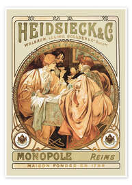 Wall art print Heidsieck Champagne - Alfons Mucha