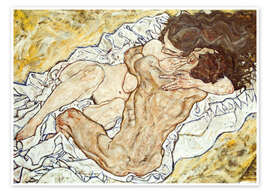 Wall art print The Embrace - Egon Schiele
