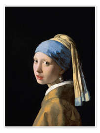 Wall art print Girl With a Pearl Earring - Jan Vermeer