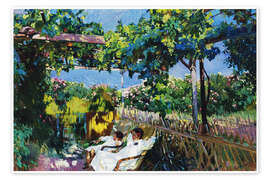 Wall art print Siesta in the garden - Joaquín Sorolla y Bastida