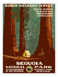 Wall art print Sequoia National Park - Vintage Travel Collection