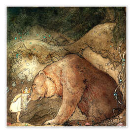 Wall art print Poor little bear - John Bauer