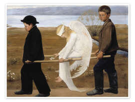 Wall art print The Wounded Angel - Hugo Simberg