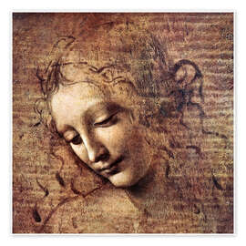 Wall art print La Scapigliata - Leonardo da Vinci
