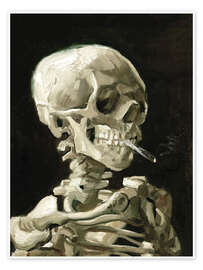 Wall art print Head of a Skeleton with a Burning Cigarette - Vincent van Gogh